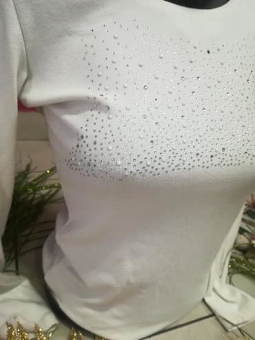 torbe sa sirokim kaisem: S (EU 36), Cotton, color - White — 2