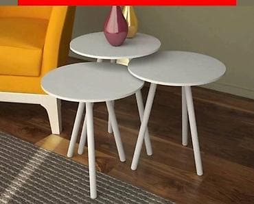 antiques: Set klub stolova – 3 komada (stackable/ugnežđeni) - Dizajn: moderan — 1