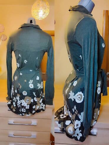 Women's Sweatshirts: Benetton S, color - Khaki, Long sleeves — 2