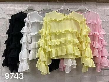 Bluze: Ženska bluza providna moderna sa volanima. - Kroj — 2