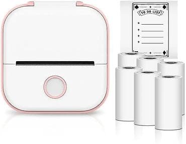 Prenosivi termalni mini štampač za beleške i nalepnice (roze-beli) - na lalafo.rs Prenosivi termalni mini štampač za beleške i nalepnice (roze-beli) -