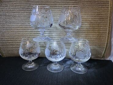 case za zestoko pice: Case kristal Zajecar za zestoko pice iz 70ih. Case su perfektne,sve — 1
