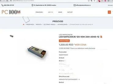 epilator za lice dm: #2252 Adapter Punjač LED Napajanje; AC/AC ADAPTER; 12V / 3,4A; * — 2