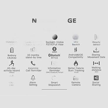 Sweatpants: North edge ak - 50mm - crna opis: funkcije: kalendar alarm štoperica — 6