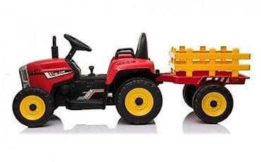 traktori za decu na gorivo: Traktor Model 261 na akumulator sa prikolicom – Crveni (šifra — 6
