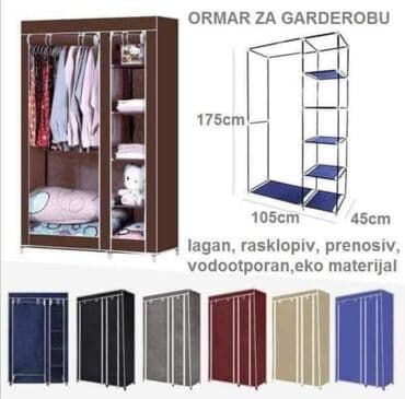 metalni ormar: GARDEROBER 3300 Din Prenosivi garderober 175x105x45cm Nema vise — 1