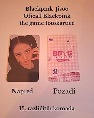 internet modeling: Blackpink Jisoo – oficijalne „Blackpink: The Game” fotokartice - Set — 1