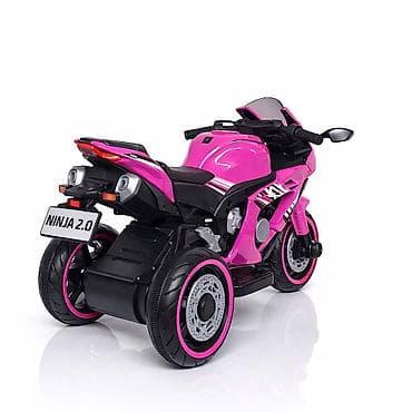 vespa za decu na akumulator: Motor NINJA 2.0 Roze – Veliki dečiji motor na akumulator na 3 točka — 5
