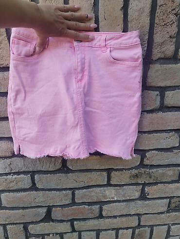 Teksas suknja – veličina L. Struk: poluobim 39 cm, tegli do 42 cm