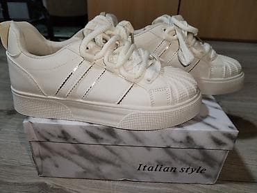 polovni nike duksevi: Bele patike “Seasisa” – broj 38 - Model: niske patike sa zaobljenim — 3