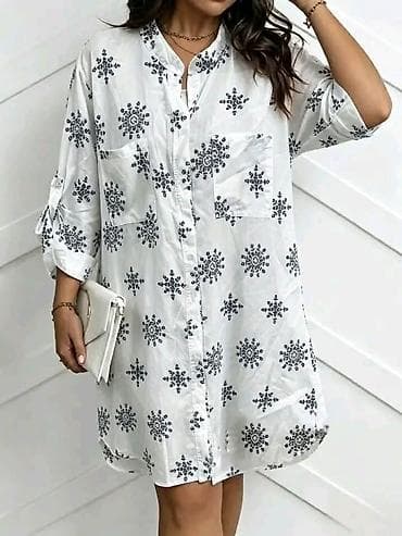 gerry weber cena: Košulja-haljina sa printom – ležerni oversize kroj. - Model — 6