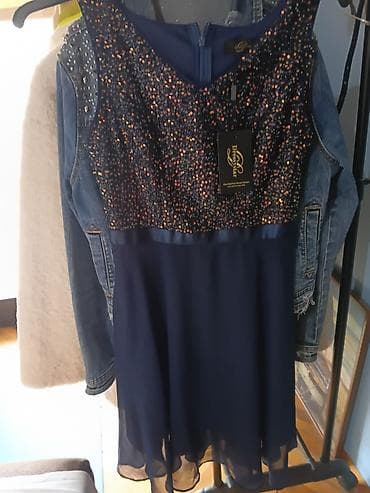 mašne za svadbu: Elegantna koktel haljina Dressystar – tamnoplava - Gornji deo — 6