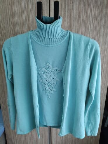 letnji kompleti sa pantalonama: S (EU 36), Single-colored, color - Light blue — 2