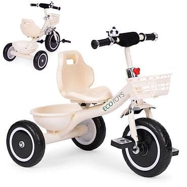 Dečiji bicikli: ECOTOYS tricikl sa korpama i zvoncem – Beige (SKU: WQL-1999 BEIGE-250) — 3