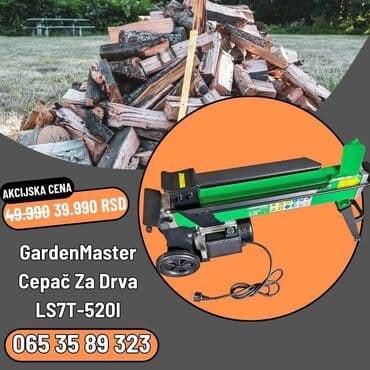 masina za izradu pecata: GardenMaster Cepač Za Drva LS7T-520I Sila potiska: 7 tona Dužina — 1