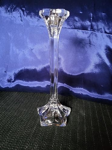 led svecnjak: Nov nemacki kristal svecnjak cvet iz 80ih.god. Svecnja nemacki,pun — 6