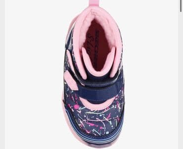 decija busilica na baterije: Dečje zimske čizme Skechers – tamnoplave sa roze detaljima i šarenim — 4