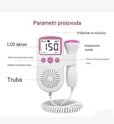 bubreznjak medicinski: Fetalni Doppler JSL-1001 – kućni uređaj za slušanje otkucaja bebinog — 2
