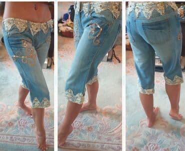 p. s. fashion kaputi: S (EU 36), Teksas, bоја - Svetloplava, Vez — 5