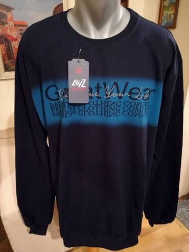 Trousers: Sweatshirt, 3XL, color - Blue — 1