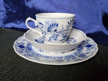 solje za caj: Set 1940g+ Tirschenreuth porcelan,pravi kobalt Bavaria. Set je — 4