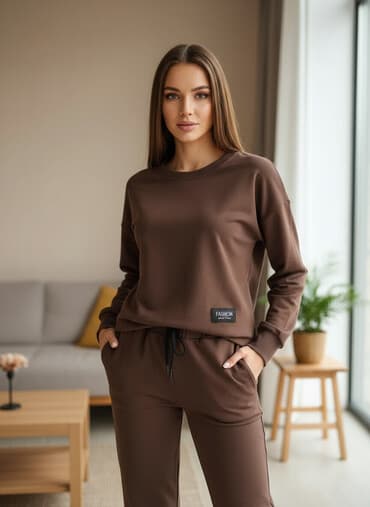 Gornji i donji deo: Fashion, One size, Jednobojni, bоја - Braon