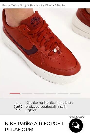 Women's Sneakers and athletic shoes: Nike, 38, bоја - Bordo — 5