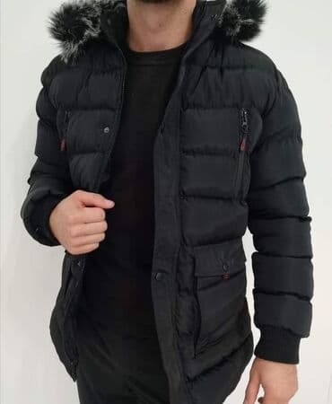 jakna sa krznom muska: Muske parke sa krznom, suskav materijal, vodootporne, ne propustaju — 2