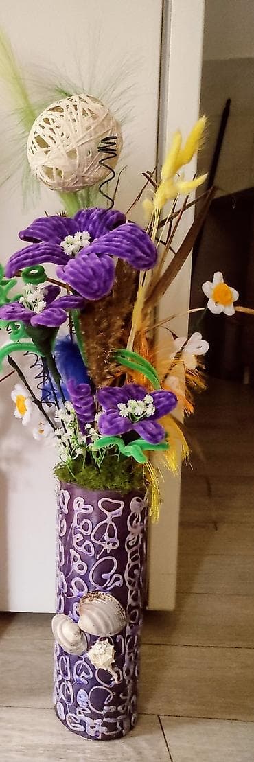 viskoza sa elastinom: Ručne dekorativne aranžmane od plišanih žičica (pipe cleaners) u — 3