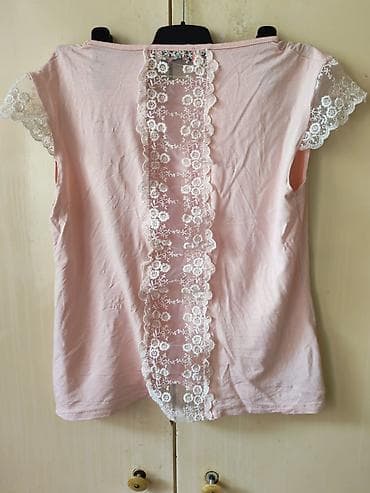 košulje sa etno motivima: Bluzica sa čipkom, puder roze boje - Brend/etiketa: SHN Collection — 3