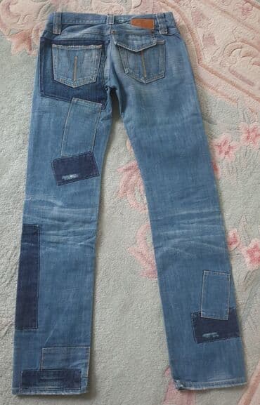 push up pantalone: FORNARINA NOVE XS fazonske farmerke, original ! Sa zakrpama — 4