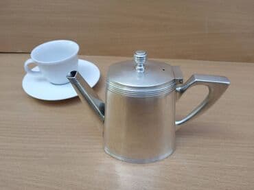 ART DECO Posrebreni čajnik 4 Luxuzni, ART DEKO, Posrebreni čajnik — 4