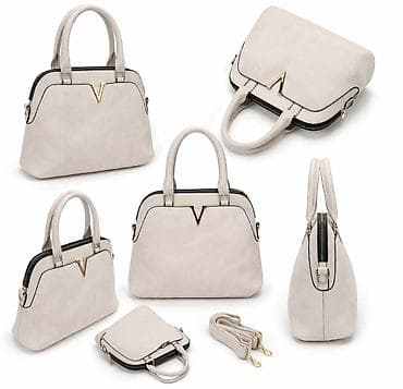 tiffany torbe cena: Elegantna ženska tašna – bež/šampanj nijansa - Materijal — 1