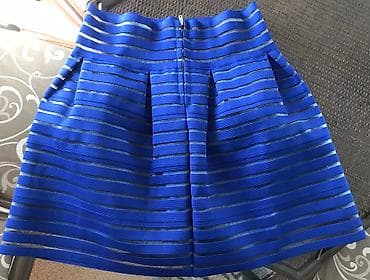 plisirane suknje za punije: M, bоја - Tamnoplava — 3