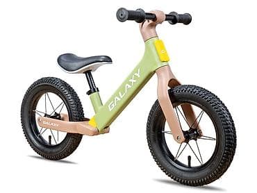 new balance patike 550: Balance bike 12" GALAXY COOPER – zelena/braon Prva bicikla bez pedala — 2