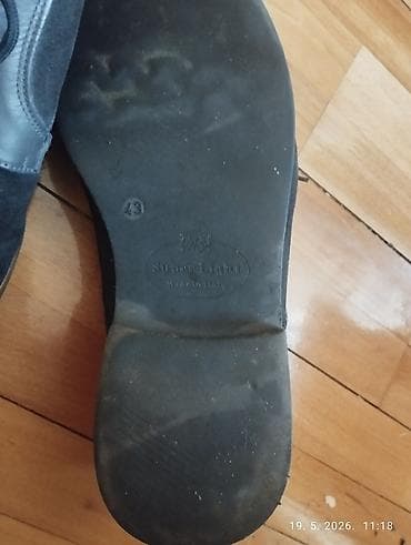 zumbane cipele: Muške kožne cipele na pertlanje – tamnoplave - Materijal: kombinacija — 5