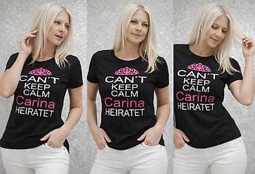 Donji veš: Ženska majica za devojačko veče / najavu venčanja – crna, sa belim i — 1