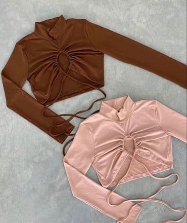 bluze zara 2022: Bluze vise modela sa elastinom. Crna,bela,crvena,svetlo — 3