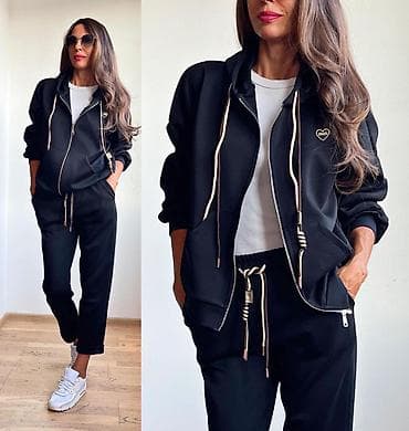 Donji delovi trenerke: 🔥Ženski komplet trenerke – duks sa rajsferšlusom i kapuljačom + donji — 8