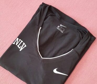 andrija jo majice: Nike DRI-FIT crna majica Crna sa belim detaljima Kratak rukav Punije — 3