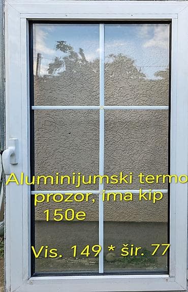 Aluminijumski termo prozor sa kip (nagibnim) otvaranjem. - Materijal