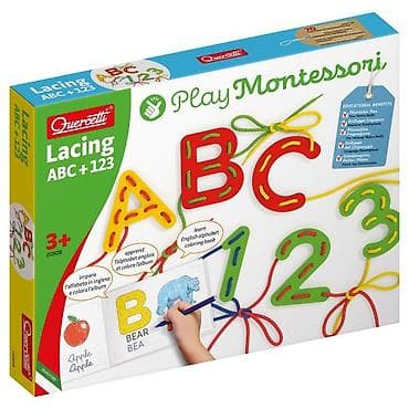 MONTESORI SLOVA I BROJEVI – Lacing ABC + 123 Edukativni set