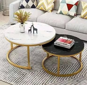 Ugaone garniture: Klub sto 2 u 1 2u1 dizajn: Set od dva stočića različitih dimenzija za — 1