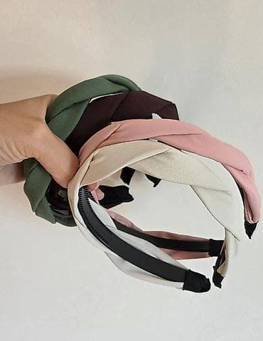 fara farba za kosu: Plišane i tekstilne trake/rajfovi za kosu sa čvorom – raznoliki modeli — 8