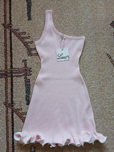 antica sartoria haljine: Asimetrična ženska haljina – Lovery - Boja: svetloružičasta - Kroj — 1