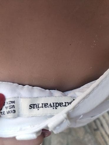 97 triple white: Stradivarius ženski šorts, veličina S (EU 32, prema etiketi). Belo — 4