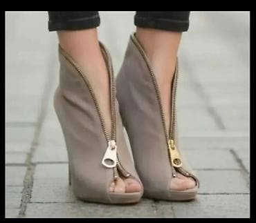 gleznjace sa stiklom: Ženske modne sandale/ankle booties sa visokom petom i otvorenim — 1