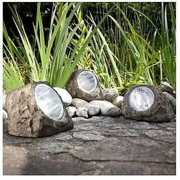 za ciscenje ormara: Solarne baštenske lampe u obliku kamena - Dekorativna LED rasveta — 1