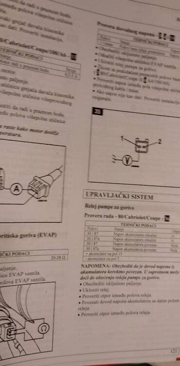 test iz engleskog za 3 razred: Radionicko uputstvo za direktno ubrizgavanje za Audi,VW,Yugo i Peugeot — 6