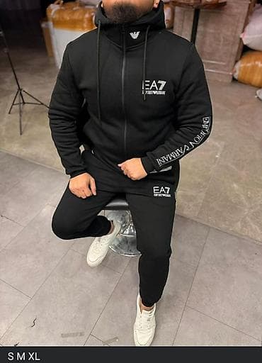 Komplet, S, Ea7, bоја - Crna, Pamuk